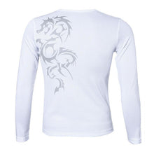 Fashion Mens Slim Fit Round Neck Long Sleeve Tattoo Print Casual T-Shirt  J4U66