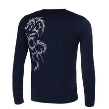 Fashion Mens Slim Fit Round Neck Long Sleeve Tattoo Print Casual T-Shirt  J4U66