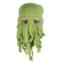 Fashion Unisex Warm Knitted Wool Ski Face Mask Hat Squid Cap Cthulhu Tentacles Beanie Hat J4U66