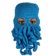 Fashion Unisex Warm Knitted Wool Ski Face Mask Hat Squid Cap Cthulhu Tentacles Beanie Hat J4U66