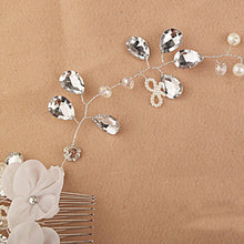 Fashion White Pearl Crystal Bride Headdress By Hand Bridal Tiaras Hairwear Wedding Dress Accessories J4U66