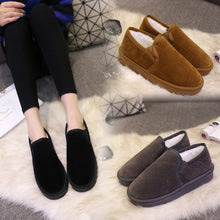 Fashion Women Boots Flat Ankle Fur Lined Warm Snow Breathable Shoes Lazy shoes Big Size 35-43 Drop Shipping J4U66