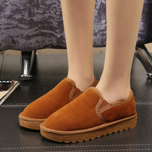 Fashion Women Boots Flat Ankle Fur Lined Warm Snow Breathable Shoes Lazy shoes Big Size 35-43 Drop Shipping J4U66