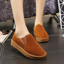 Fashion Women Boots Flat Ankle Fur Lined Warm Snow Breathable Shoes Lazy shoes Big Size 35-43 Drop Shipping J4U66