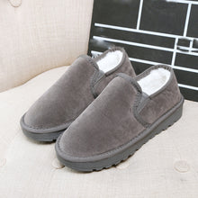 Fashion Women Boots Flat Ankle Fur Lined Warm Snow Breathable Shoes Lazy shoes Big Size 35-43 Drop Shipping J4U66