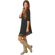 Fashion Women Casual Hem Lace Splice Long Sleeve Party Dress Sexy Bodycon Evening Mini Dress Vestidos Plus Size J4U66