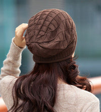 4 Colors Fashion Women Girls Hats In Triangle Diamond Warm Wool Cap Tops Hats ing J4U66