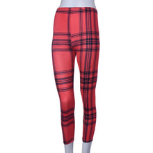 Fashion Comfortable Women Skinny Stretchy Casual Plaid Printed Leggings  J4U66