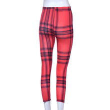 Fashion Comfortable Women Skinny Stretchy Casual Plaid Printed Leggings  J4U66