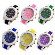 Fashion LuxuryDouble Color Ssilicone Rubber Quartz Analog Sports Wrist Watch Gift  J4U66