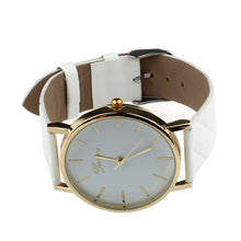 Unisex Casual Fashion Hours Checkers Faux Leather Quartz Analog Wrist Watches&  J4U66