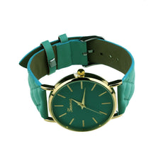 Unisex Casual Fashion Hours Checkers Faux Leather Quartz Analog Wrist Watches&  J4U66