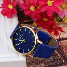 Unisex Casual Fashion Hours Checkers Faux Leather Quartz Analog Wrist Watches&  J4U66