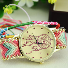 Women Dreamcatcher Friendship Watches Braid Dress Bracelet Watches J4U66