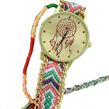 Women Dreamcatcher Friendship Watches Braid Dress Bracelet Watches J4U66