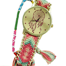 Women Dreamcatcher Friendship Watches Braid Dress Bracelet Watches J4U66