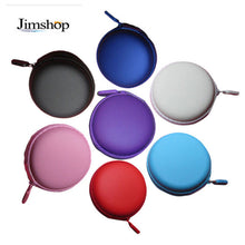 Colourful Portable Mini Round Hard Storage Case Bag for Earphone Headphone SD TF Cards Keys J4U66