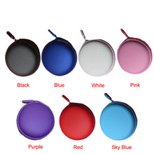 Colourful Portable Mini Round Hard Storage Case Bag for Earphone Headphone SD TF Cards Keys J4U66