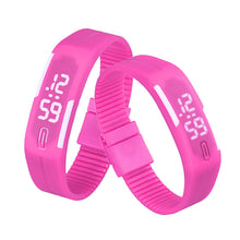 Women men Korean Popular Students Watch Mens Womens Rubber LED Date Sports Digital Bracelet Wrist Watch Gifts J4U66