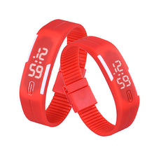Women men Korean Popular Students Watch Mens Womens Rubber LED Date Sports Digital Bracelet Wrist Watch Gifts J4U66