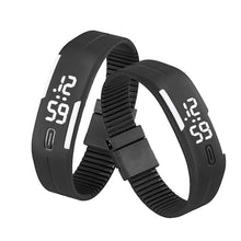 Women men Korean Popular Students Watch Mens Womens Rubber LED Date Sports Digital Bracelet Wrist Watch Gifts J4U66