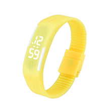 Women men Korean Popular Students Watch Mens Womens Rubber LED Date Sports Digital Bracelet Wrist Watch Gifts J4U66