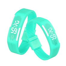 Women men Korean Popular Students Watch Mens Womens Rubber LED Date Sports Digital Bracelet Wrist Watch Gifts J4U66