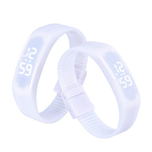 Women men Korean Popular Students Watch Mens Womens Rubber LED Date Sports Digital Bracelet Wrist Watch Gifts J4U66
