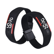 Women men Korean Popular Students Watch Mens Womens Rubber LED Date Sports Digital Bracelet Wrist Watch Gifts J4U66