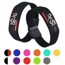 Women men Korean Popular Students Watch Mens Womens Rubber LED Date Sports Digital Bracelet Wrist Watch Gifts J4U66
