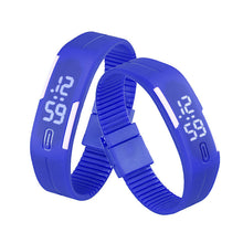 Women men Korean Popular Students Watch Mens Womens Rubber LED Date Sports Digital Bracelet Wrist Watch Gifts J4U66