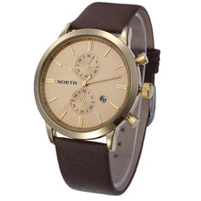 FashionFashion Men Casual Waterproof Date Leather Military Japan Watch Gift  J4U66