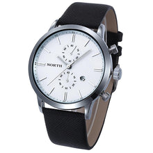 FashionFashion Men Casual Waterproof Date Leather Military Japan Watch Gift  J4U66
