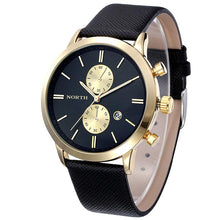 FashionFashion Men Casual Waterproof Date Leather Military Japan Watch Gift  J4U66