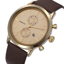 FashionFashion Men Casual Waterproof Date Leather Military Japan Watch Gift  J4U66