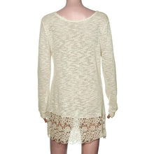 Women Long Sleeve Shirt Lace Slim Knitwear Tops T Shirt Plus Size Fast Shipping J4U66