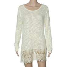 Women Long Sleeve Shirt Lace Slim Knitwear Tops T Shirt Plus Size Fast Shipping J4U66