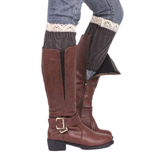 Knitting Socks Leg Warmers Boot Keep Warm Lace Short Socks  J4U66
