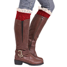 Knitting Socks Leg Warmers Boot Keep Warm Lace Short Socks  J4U66
