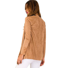 Women Blusas Casual Loose Knit Waterfall Cardigan Jacket Long Sleeve Irregular Sweater Coat J4U66