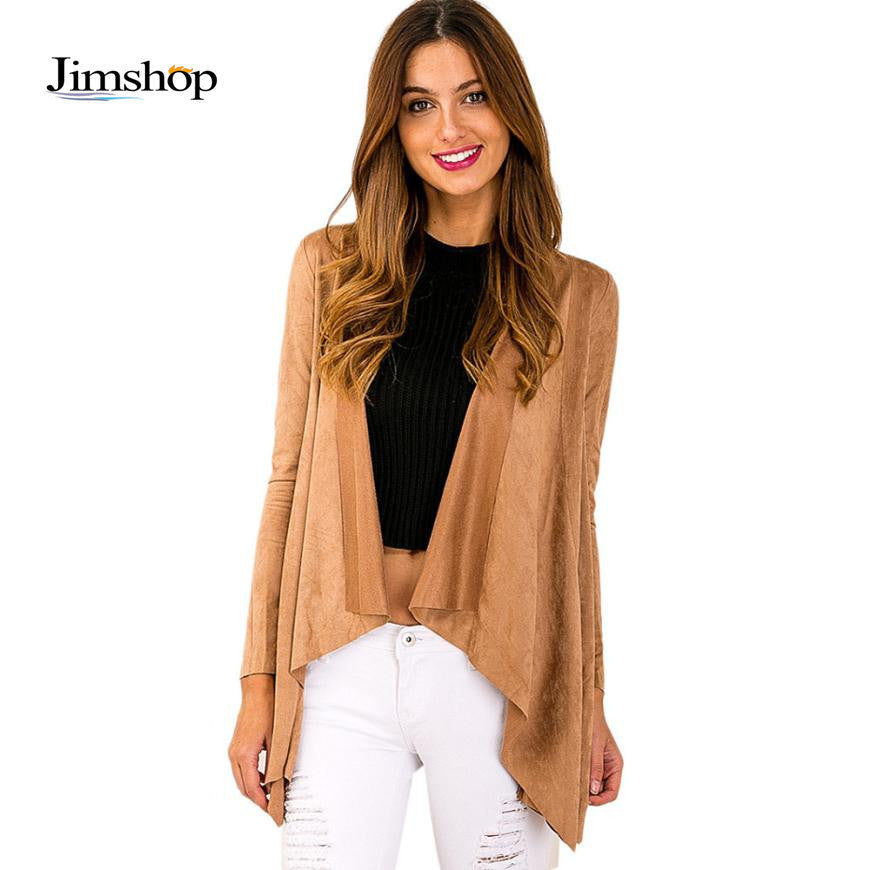 Women Blusas Casual Loose Knit Waterfall Cardigan Jacket Long Sleeve Irregular Sweater Coat J4U66