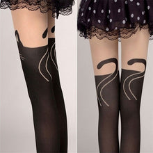 Women Cute Cat Tail Leggings Cartoon Sexy Sheer Pantyhose Fastshipping J4U66