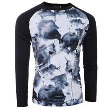 Compression Shirt Men Casual Shirts Long Sleeve Loose Printing Tops T-shirt Tees Shirts J4U66