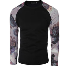 Compression Shirt Men Casual Shirts Long Sleeve Loose Printing Tops T-shirt Tees Shirts J4U66