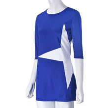 FashionWomen Casual Loose Star Printed Half Sleeve Short Mini Dress  J4U66