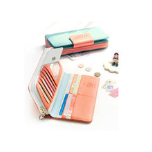 Fashion Birds Clutch Wallet Leather Case Long Zip Button Card Purse Handbag Wallet Credit Card Holder Bag J4U66