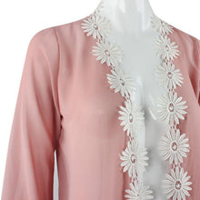 Fashion Design Women Ethnic Lace Flower Loose Kimono Cardigan Jacket Blouse Tops  J4U66