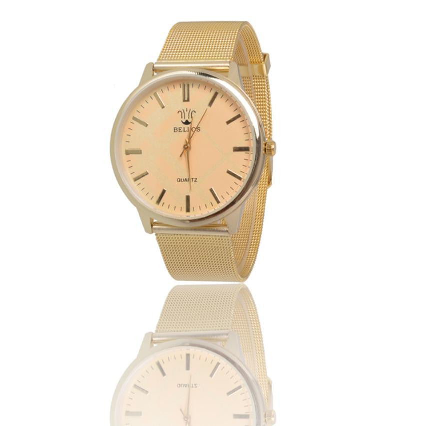 Fashion Women's Fashion Golden Belt Watch Quartz Wrist Watches & J4U66