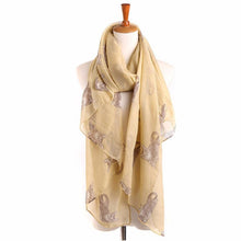 Women Scarf Shawls Wraps Fashion Cat Print Long Ladies Scarves  J4U66