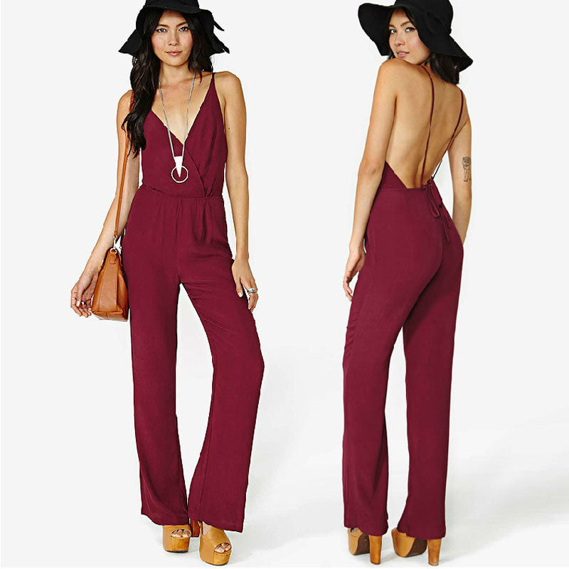 Jumpsuit women's overall sexy fashion waist jumpsuit Pants Plus Size Vestideo J4U66